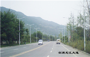 剑阁龙江大道路灯工程